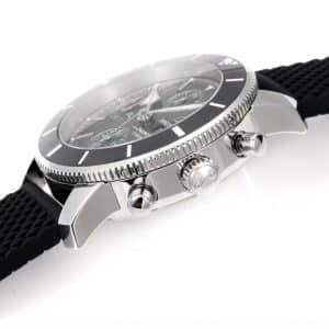 Super Clone Breitling Superocean Heritage II Chronograph 44 Green Dial Black Bezel Rubber Strap BLS Factory China Replica Edition