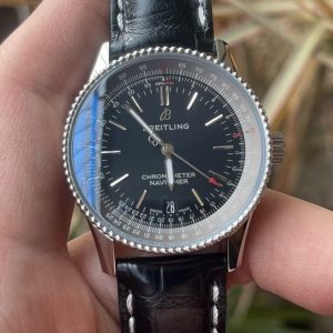 Breitling Navitimer Super Clone – TW Factory 35mm Steel Case Black Dial on Italian Calf Leather