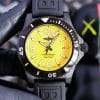 Super Clone Breitling Avenger 45 Seawolf Yellow Dial Black Case Fabric Strap BLS Factory