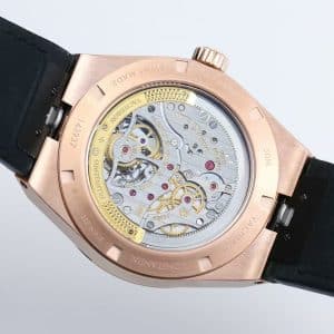 Super Clone Vacheron Constantin Overseas Tourbillon 42.5mm Blue Dial Rose Gold Leather Strap BBS Factory