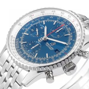 Breitling Navitimer Super Clone – BLS Factory Stainless Steel Blue Dial on Nubuck Leather