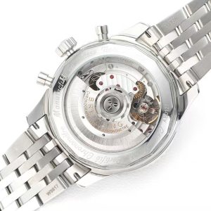 Breitling Navitimer Super Clone – GR Factory V2 Steel Case Silver-White Dial on Extendable Steel Bracelet
