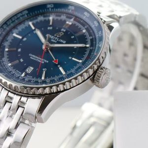 Breitling Navitimer GMT Super Clone – H8 Factory Stainless Steel Deep Blue Dial on Bracelet
