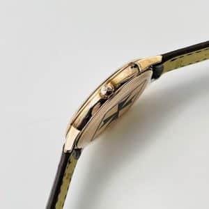Super Clone Vacheron Constantin Patrimony 40mm Ivory Dial Rose-Gold Case Brown Leather Strap MKS Factory (Ref. 81180 · 9039 Ultra-Thin Movement)