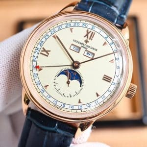 Super Clone Vacheron Constantin Historiques 3110V 40mm Cream Dial Steel Case Leather Strap TW Factory