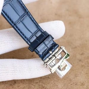 Super Clone Vacheron Constantin Overseas Dual Time 41mm Blue Dial Leather Strap T1 Factory