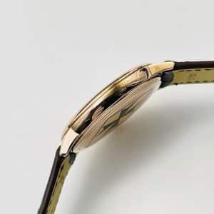 Super Clone Vacheron Constantin Patrimony 40mm Ivory Dial Rose-Gold Case Brown Leather Strap MKS Factory (Ref. 81180 · 9039 Ultra-Thin Movement)