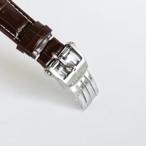 Breitling Navitimer Super Clone – F1 Factory RW5 Stainless Steel Cream Dial on Brown Leather (70th Anniversary Edition)