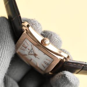 Super Clone Vacheron Constantin Historiques 1921 Square 36mm White Dial Rose Gold Case Leather Strap VC Factory