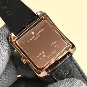 Super Clone Vacheron Constantin Historiques 1921 Square 36mm White Dial Rose Gold Case Leather Strap VC Factory