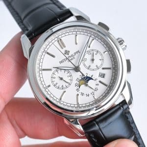 Super Clone Patek Philippe Grand Complications Style 41mm Gold Dial Yellow Gold Case Leather Strap TW Factory