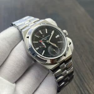 Super Clone Vacheron Constantin Overseas 7900V 41mm Black Dial Stainless Steel Integrated Bracelet MKF Factory