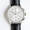 Super Clone Breitling Premier Chronograph 42 Silver-White Dial Stainless Steel Black Leather BLS Factory