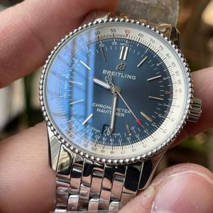 Breitling Navitimer GMT Super Clone – VS Factory V9 Stainless Steel Deep Navy Blue Dial on Bracelet