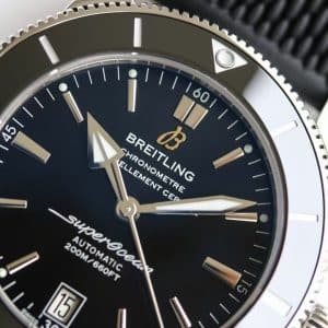 Super Clone Breitling Superocean Heritage II Black Dial Black Bezel Rubber Strap BLS Factory China Replica Edition