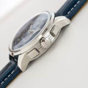Super Clone Breitling Premier Chronograph 42 Blue Dial Stainless Steel Blue Leather BLS Factory