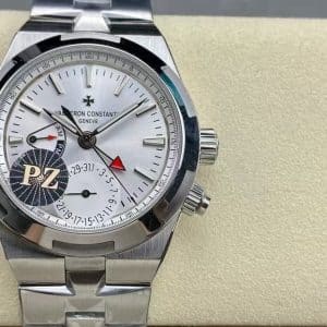Super Clone Vacheron Constantin Overseas Dual Time 7900V/110A-B333 Silver Dial Stainless Steel PZ Factory