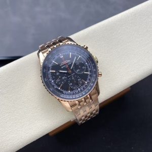rose-gold toned chronograph on a full metal bracelet
