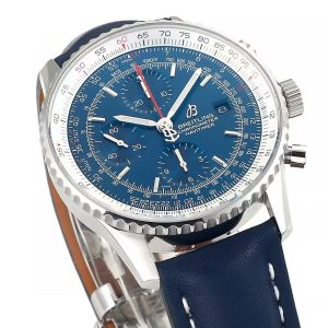Breitling Navitimer Super Clone – BLS Factory Stainless Steel Blue Dial on Nubuck Leather