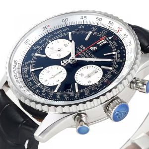 Breitling Navitimer Super Clone – GR Factory V2 Steel Case Black Dial on Extendable Steel Bracelet