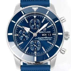 Super Clone Breitling Superocean Heritage II Chronograph 44 Blue Dial Blue Bezel BLS Factory Replica (China Edition)
