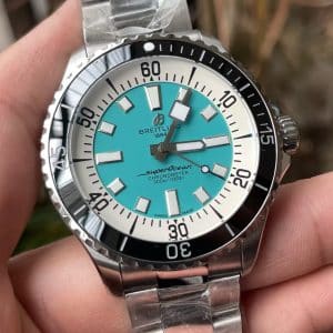 Super Clone Breitling Superocean 44 Turquoise Dial Stainless Steel Bracelet BLS Factory