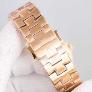 Super Clone Vacheron Constantin Overseas 42mm Black Dial Rose-Gold Stainless Steel Bracelet KB Factory