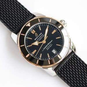Super Clone Breitling Superocean Heritage II Black Dial Black Bezel Rubber Strap BLS Factory China Replica Edition