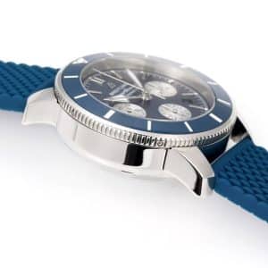 Super Clone Breitling Superocean Heritage Chronograph 44 Blue Dial Stainless Steel Black Rubber Strap BLS Factory V2