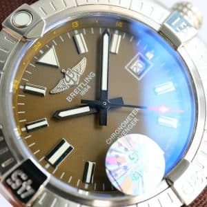 Super Clone Breitling Avenger 43 Brown Dial Stainless Steel Military Strap GF Factory (Angle II Edition)