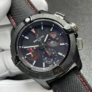 Super Clone Breitling Avenger 45 Black Dial Black Steel Tactical Strap T1 Factory