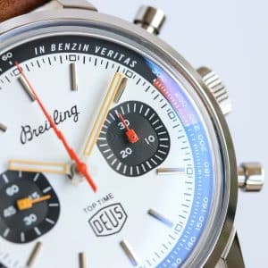 Super Clone Breitling Top Time 41 DEUS White Dial Stainless Steel Leather Strap BLS Factory