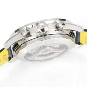Breitling Navitimer Super Clone by VS Factory — Steel Case, Ice Blue Dial, Blue Leather Strap, Diamond Bezel