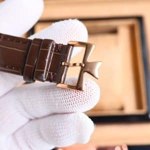 Super Clone Vacheron Constantin Historiques 3110V/000R-B426 40mm Cream Dial Rose Gold Case Leather Strap TW Factory