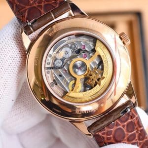 Super Clone Vacheron Constantin Historiques 3110V/000R-B426 40mm Cream Dial Rose Gold Case Leather Strap TW Factory