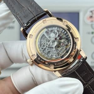 Super Clone Vacheron Constantin Traditionnelle 83520/000R-9909 40mm Silver Dial Rose Gold Case Leather Strap KM Factory
