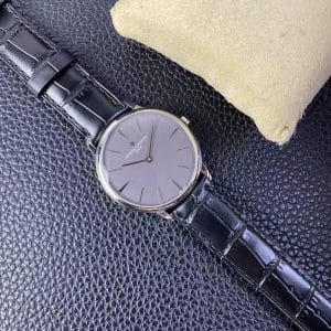 Super Clone Vacheron Constantin Patrimony 40mm Gray Dial White-Gold Case Black Leather Strap MKS Factory (Ref. 81180 · 9039 Ultra-Thin Movement)