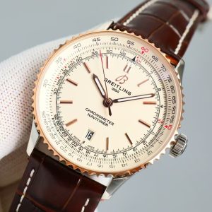 Breitling Navitimer 1 Date Super Clone – TW Factory Cream Dial on Italian Leather