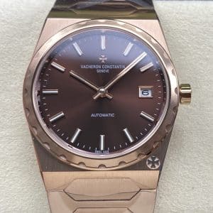 Super Clone Vacheron Constantin Historiques 4200H/000R-9359 37mm Brown Dial Rose Gold Case Integrated Bracelet SJ Factory