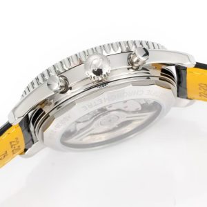 Breitling Navitimer Super Clone by BLS Factory — Steel Case, Dark Dial, Black Leather Strap
