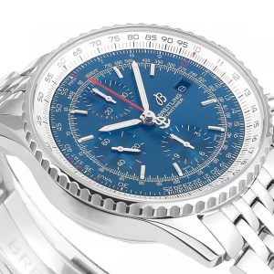 Breitling Navitimer Super Clone – BLS Factory Stainless Steel Blue Dial on Nubuck Leather