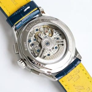 Super Clone Breitling Premier Chronograph 42 Blue Dial Stainless Steel Blue Leather BLS Factory