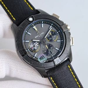 Super Clone Breitling Avenger 45 Grey Dial Black Steel Tactical Strap KB Factory