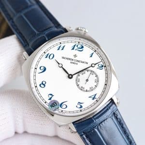 Super Clone Vacheron Constantin Historiques 4200H 40mm Off White Dial Steel Case Leather Strap KB Factory