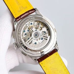 Super Clone Breitling Premier Chronograph 42 Silver-White Dial Stainless Steel Black Leather BLS Factory