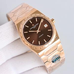 Super Clone Vacheron Constantin Historiques 222 37mm Black Dial Rose Gold Case Integrated Bracelet VC+ Factory