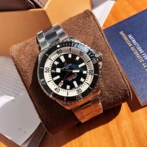 Super Clone Breitling Superocean 44 Blue Dial Stainless Steel Black Rubber Strap BLS Factory
