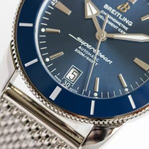 Super Clone Breitling Superocean Heritage II Blue Dial Mesh Bracelet BLS Factory China Replica Edition