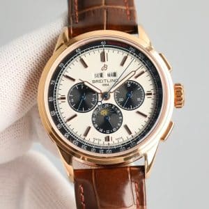 Super Clone Breitling Premier Moonphase Calendar – BLS Factory (Rose Gold / Cream Dial)