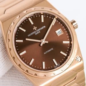 Super Clone Vacheron Constantin Historiques 222 37mm Brown Dial Rose Gold Case Integrated Bracelet VC+ Factory